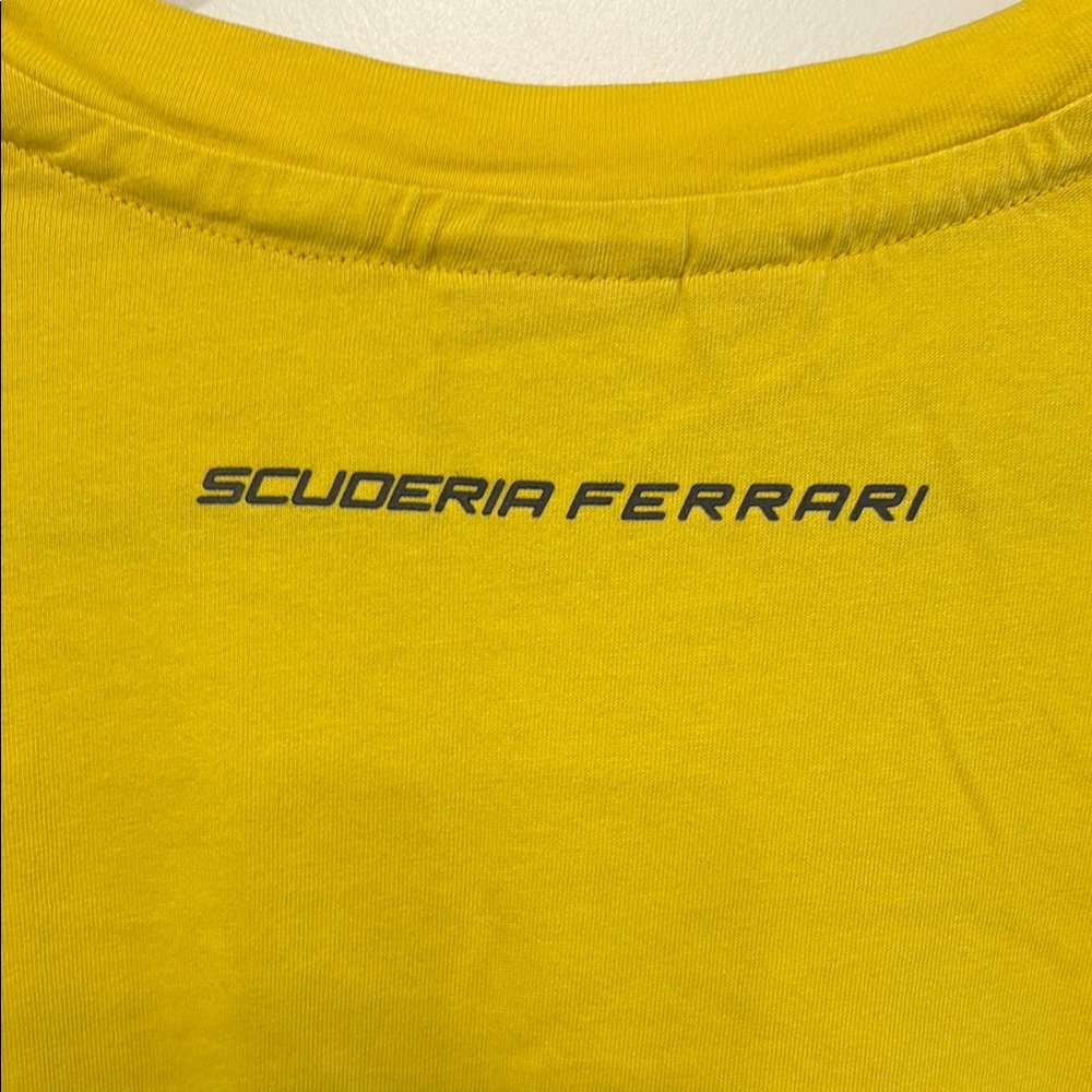 Vintage Puma Scuderia Ferrari Yellow and Black Short Sleeve Tee - Picture 4 of 6